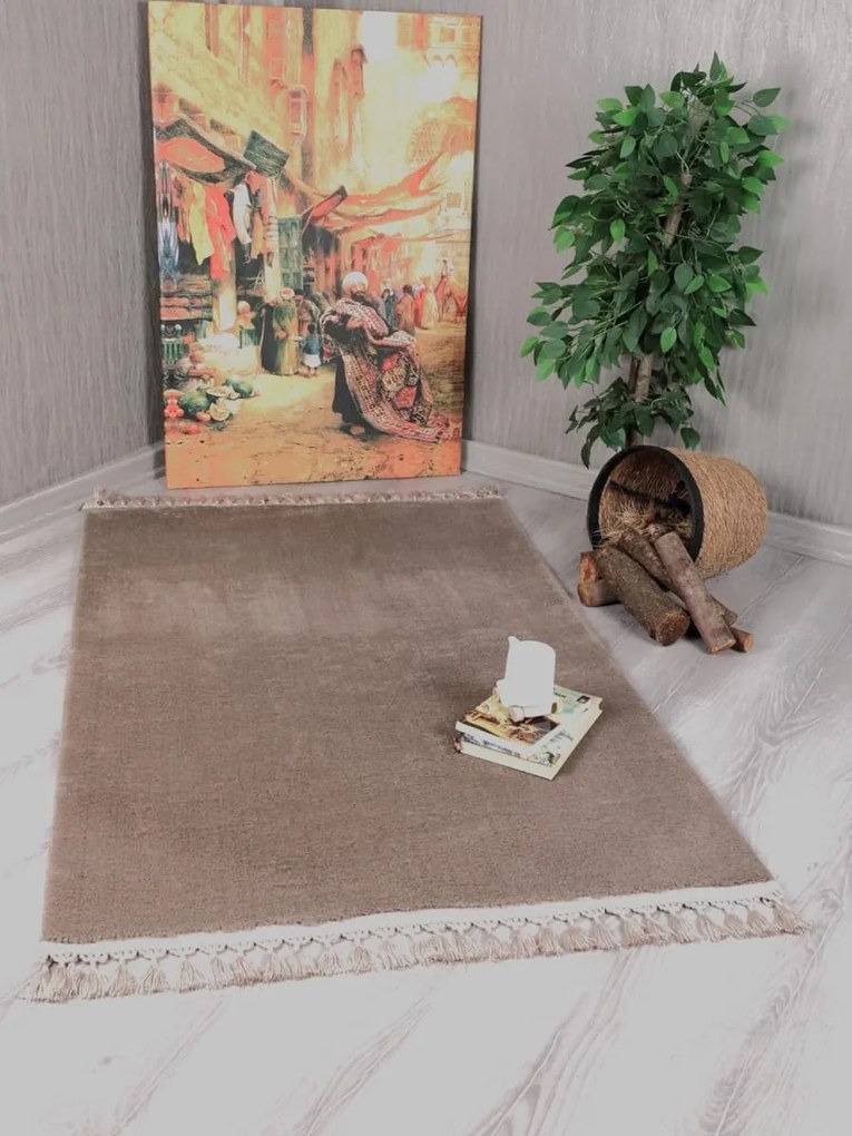 United Carpet Χαλί Γούνινο Διάδρομος με Κρόσια 80x150 - Cordoba Γκρεζ