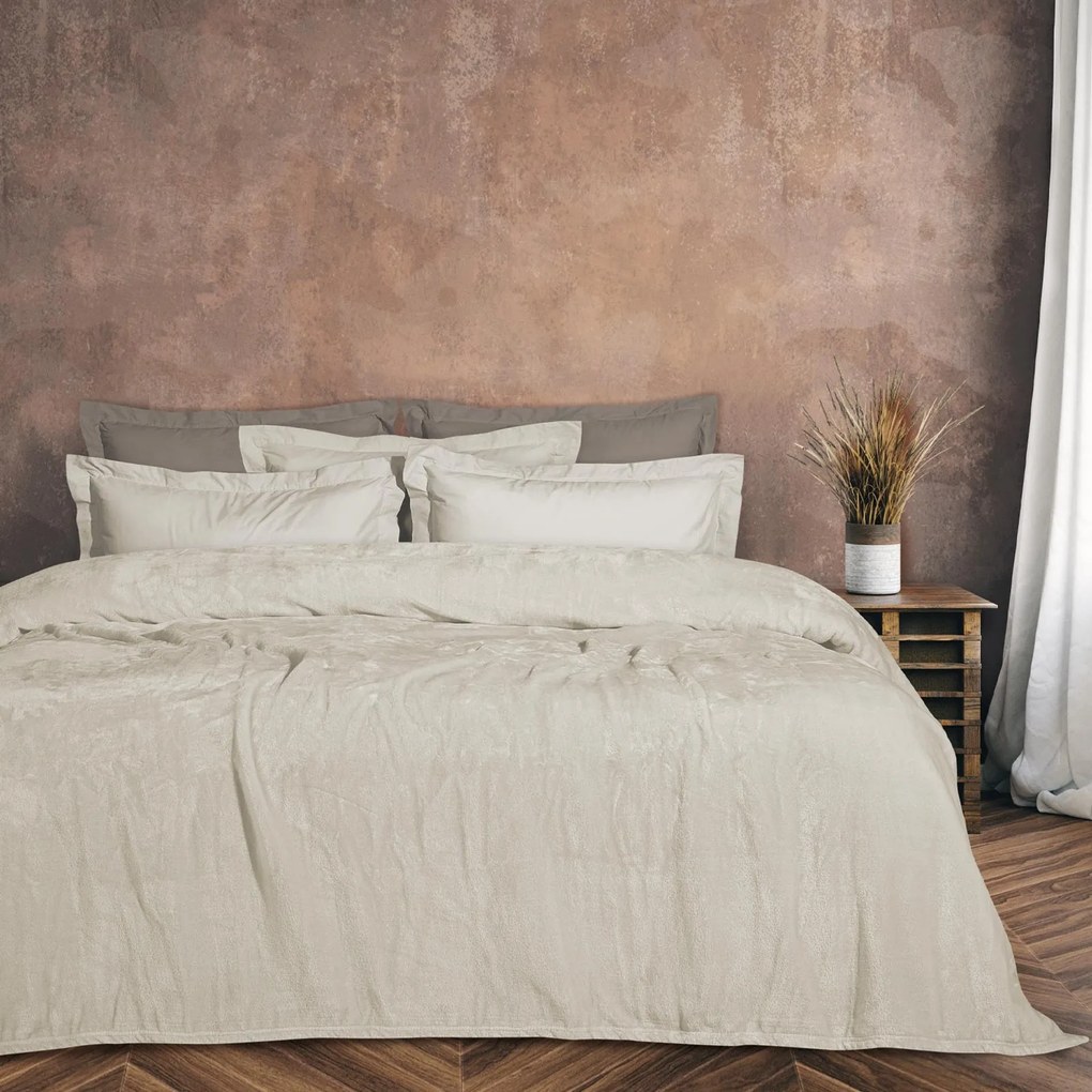 Κουβέρτα Fleece Μονή 160x220 Das 1341 Ιβουάρ 5204850230166