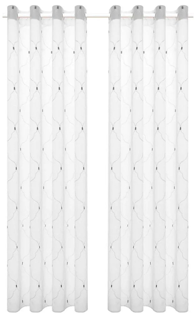 vidaXL Κουρτίνες 2 pcs Λευκό 140 x 245 cm Πολυεστέρας