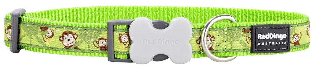 Κολλάρο Σκύλου Red Dingo STYLE MONKEY LIME GREEN 15 mm x 24-36 cm