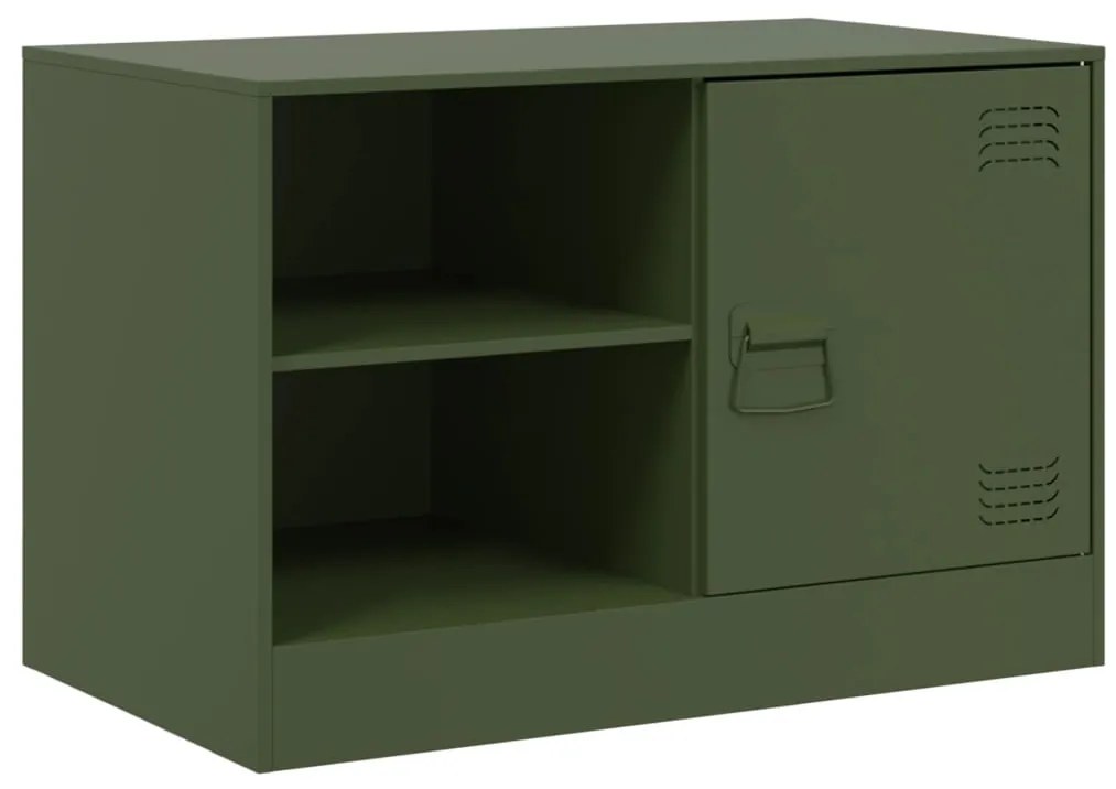 vidaXL Έπιπλο Τηλεόρασης Πράσινο Λαδί 67x39x44 εκ. από Ατσάλι
