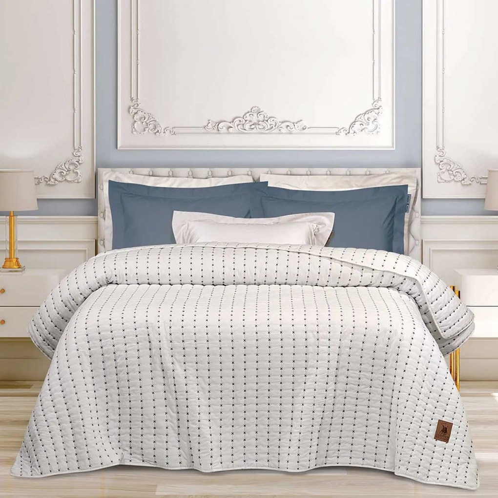 Κουβερλί Υπέρδιπλο (230x250) Greenwich Polo Club Essential 3464 Ivory