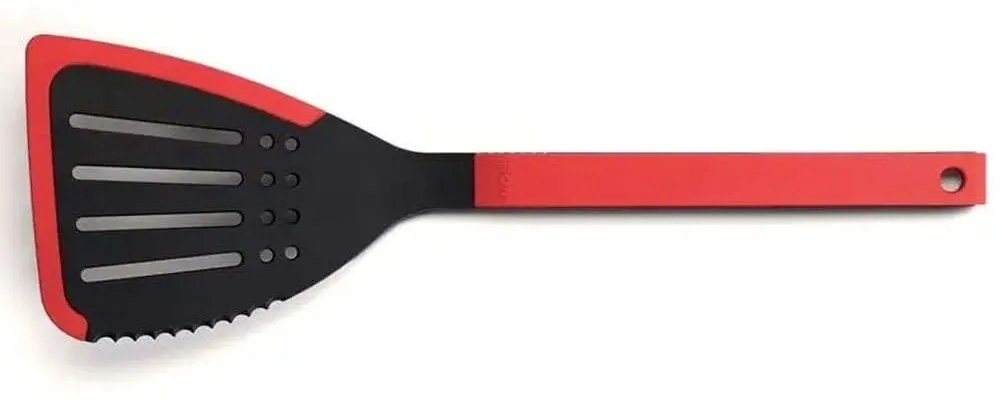 Σπάτουλα Μαγειρικής Τρυπητή Cook it KU003 35cm Red-Black Woll Σιλικόνη