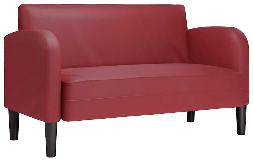 vidaXL Καναπές Loveseat Μπορντό 110 εκ. Συνθετικό δέρμα