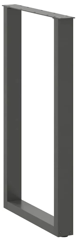 vidaXL Πόδια Τραπεζιού Μπαρ σε Σχήμα U, 2 τεμ. Ανθρακί 60x(100-101) εκ. Ατσάλι