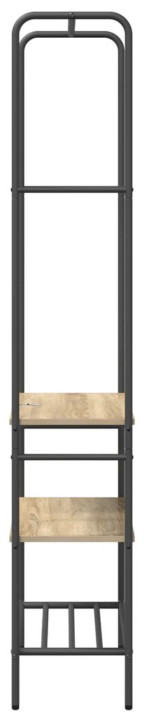 vidaXL Ράφι ρούχων με ράφια με ράφι Sonoma Δρυς 60 x 30 x 171 εκ