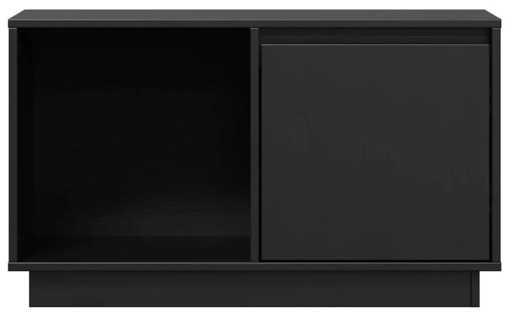 vidaXL Έπιπλο Τηλεόρασης Μαύρο 74 x 35 x 44 εκ. από Μασίφ Ξύλο Πεύκου