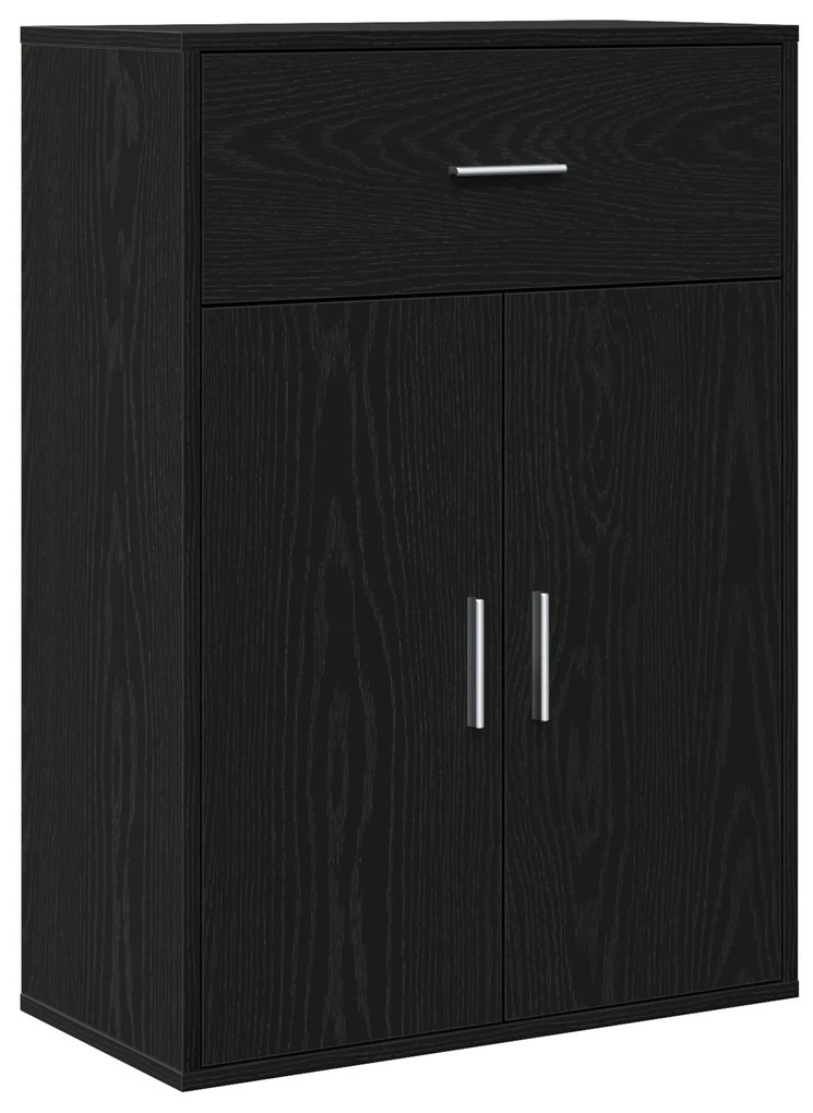 vidaXL Πλαϊνό γραφείο Μαύρη δρυς 79 x 38 x 80 εκ. Επεξεργασμένο ξύλο