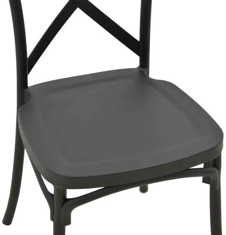 Καρέκλα Crossie pp σε ανθρακί απόχρωση 38x46.5x82εκ 38x46.5x82 εκ.