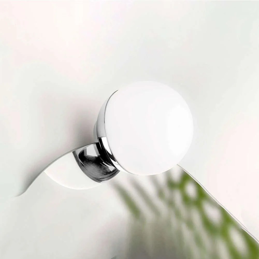 Φωτιστικό Τοίχου - Απλίκα Μπάνιου Scarlett SCARLETT Φ9x9,3cm Led 450lm 5W 4000K Silver Karag ABS