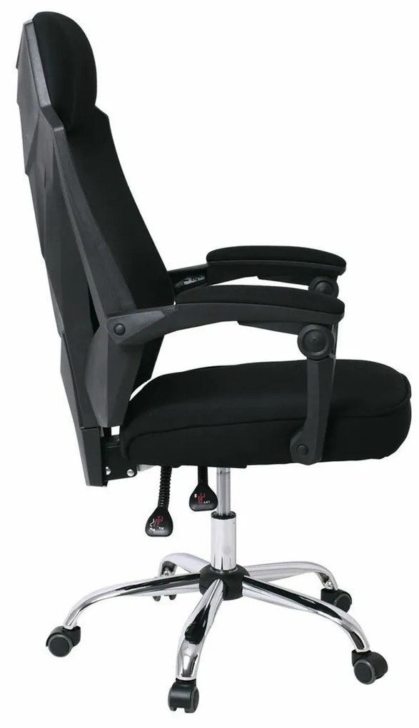 Καρέκλα γραφείου Mesa 308, Μαύρο, 118x65x64cm, 16 kg, Με μπράτσα, Με ρόδες, Μηχανισμός καρέκλας: Κλίση | Epipla1.gr