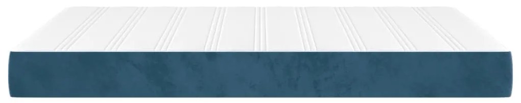 Στρώμα με Pocket Springs Σκούρο Μπλε 140x210x20 εκ. Βελούδινο - Μπλε