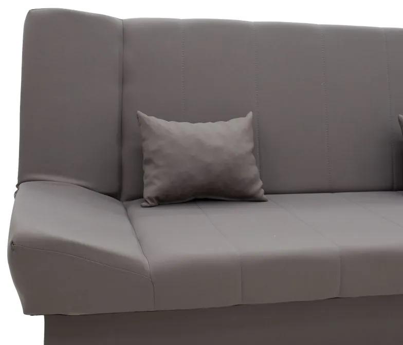 Καναπές κρεβάτι Tiko pakoworld 3θέσιος με αποθηκευτικό χώρο ύφασμα γκρι 200χ85χ90εκ - Ύφασμα - 078-000017
