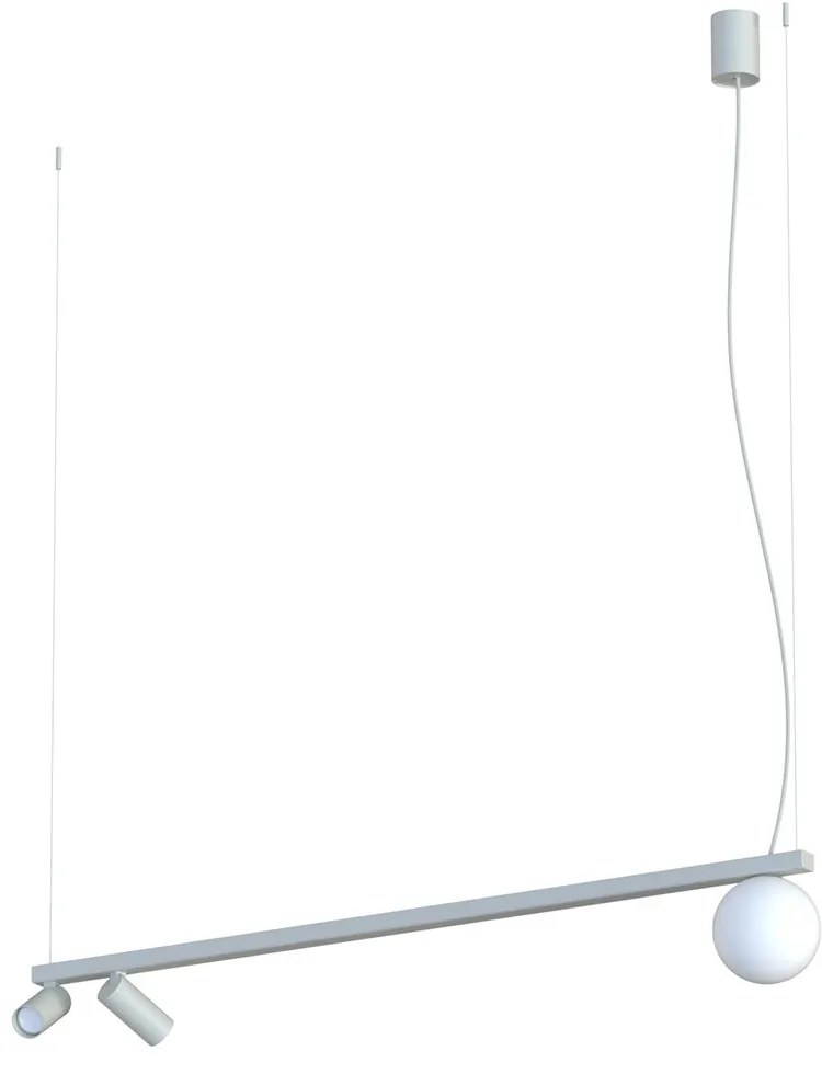Φωτιστικό Οροφής Fourty 11450 12-16.5x101-107x160cm 10W White-Grey Nowodvorski