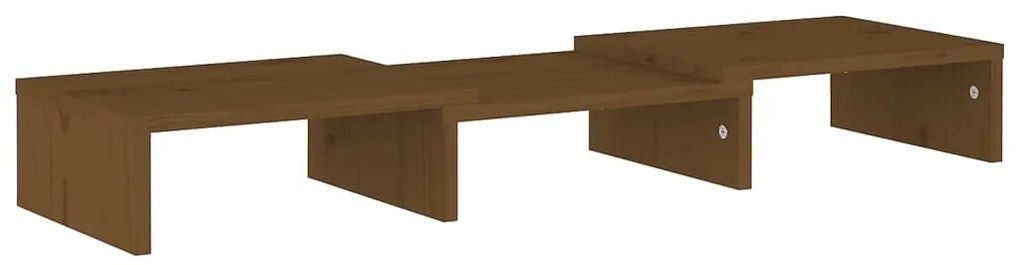 vidaXL Βάση Οθόνης Μελί 60 x 24 x 10,5 εκ. από Μασίφ Ξύλο Πεύκου