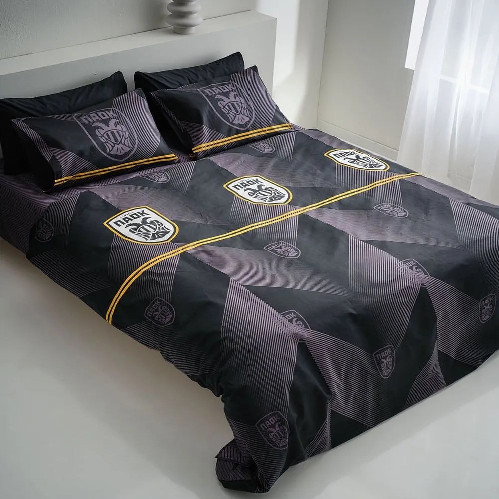 Παπλωματοθήκη PAOK-100 (Σετ 2τμχ) Black Vesta Home Μονό 170x240cm 100% Βαμβάκι