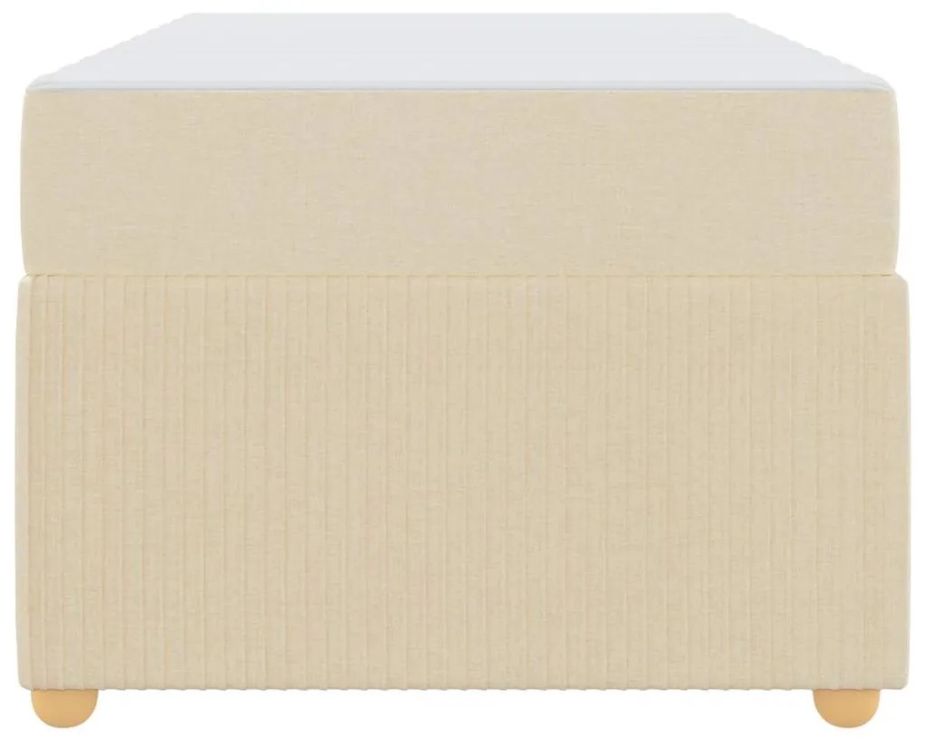 vidaXL Σκελετός Κρεβατιού με στρώμα Κρεμ 80 x 200 cm ύφασμα