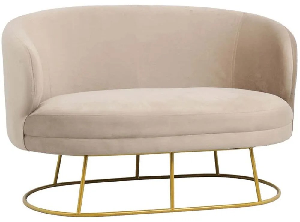 Καναπές Διθέσιος Rony 110-000056 135x75x85cm Beige-Gold