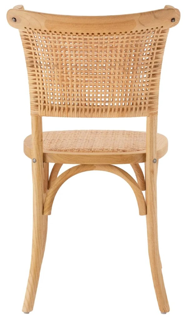 Καρέκλα LIBERTY Ξύλινη με Πλέξη Rattan Φυσικό 49x54x89 εκ. 49x54x89 εκ.