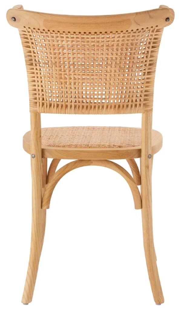Καρέκλα LIBERTY Ξύλινη με Πλέξη Rattan σε Φυσικό 49x54x89εκ. 49x54x89 εκ.