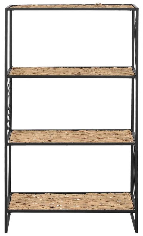 Ράφια Home ESPRIT Μαύρο Μέταλλο ίνα 50 x 25 x 88 cm