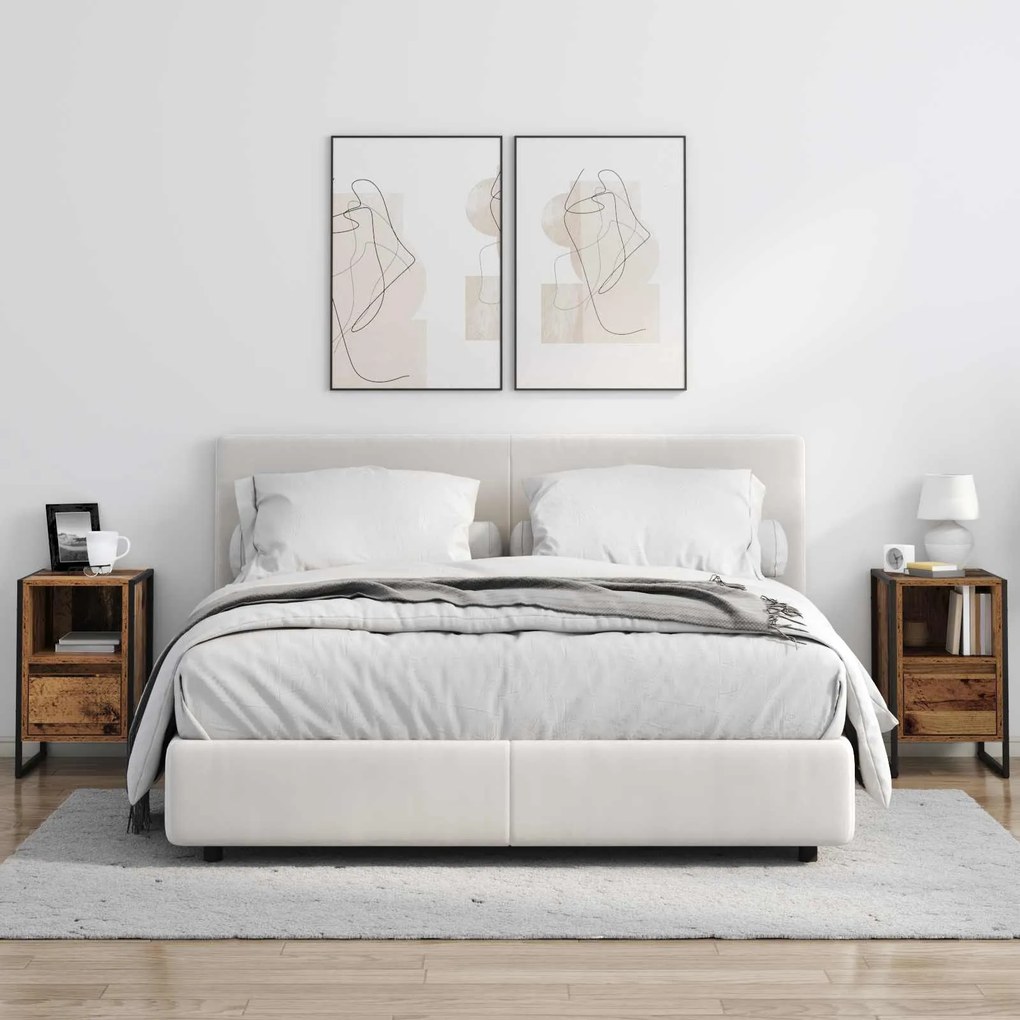 vidaXL Κομοδίνο Παλιό Ξύλο 39,5 x 30 x 50 εκ Επεξεργασμένο ξύλο