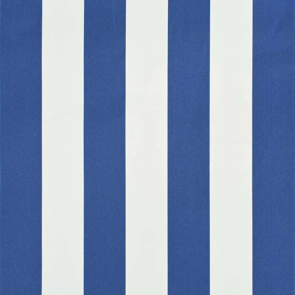 vidaXL Τέντα Συρόμενη Μπλε / Λευκό 400 x 150 εκ.