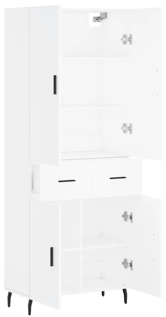 vidaXL Ντουλάπι Λευκό 69,5x34x180 εκ. από Επεξεργασμένο Ξύλο