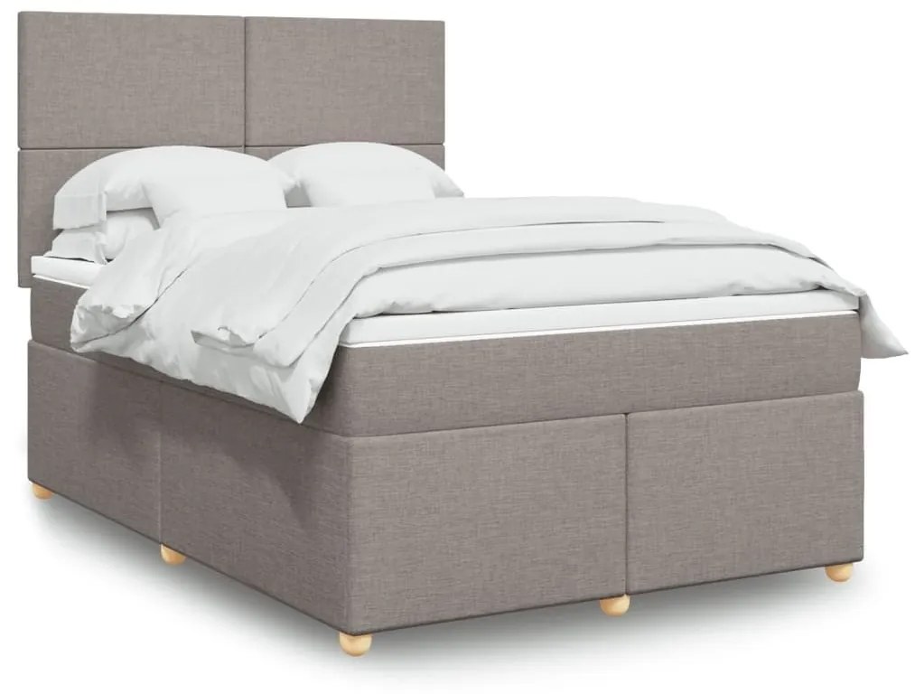 ΚΡΕΒΑΤΙ BOXSPRING ΜΕ ΣΤΡΩΜΑ TAUPE 160X200 ΕΚ. ΥΦΑΣΜΑΤΙΝΟ 3293628