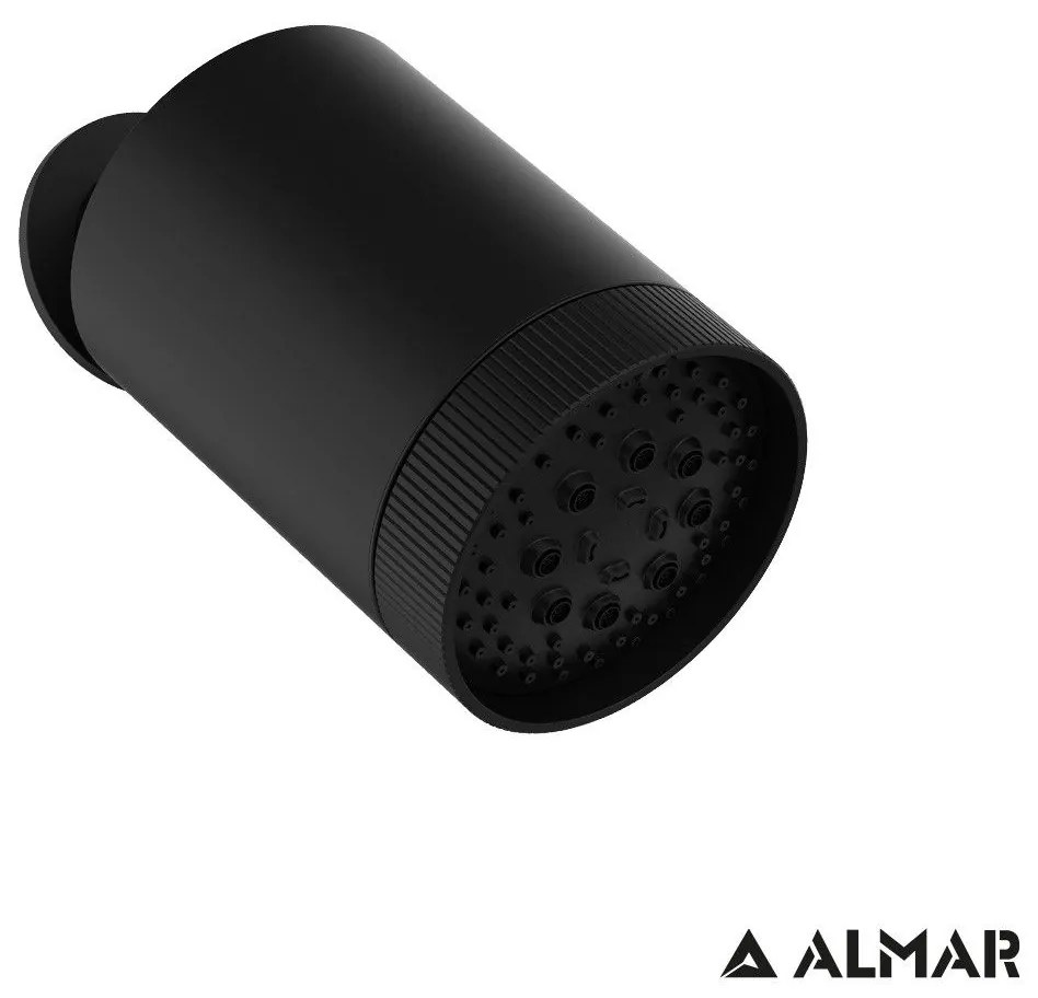 Almar Beam Multijet Κεφαλή επίτοιχη 3 ροών ανακλινόμενη Black Matt