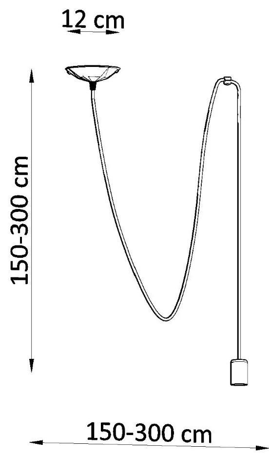 Κρεμαστό φωτιστικό Edison 1,ύφασμα, χάλυβας,1xE27/60w