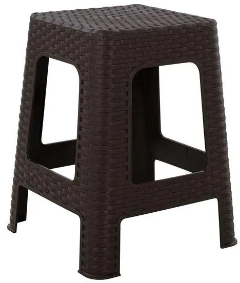 Σκαμπό C5448.01 Τετράγωνο Καφέ Rattan 28,5x28,5x45 εκ. 28.5x28.5x45 εκ.