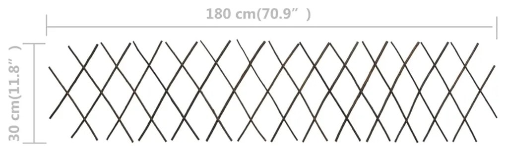 vidaXL Καφασωτό Φράχτης 5 τεμ. 180 x 30 εκ. από Ιτιά