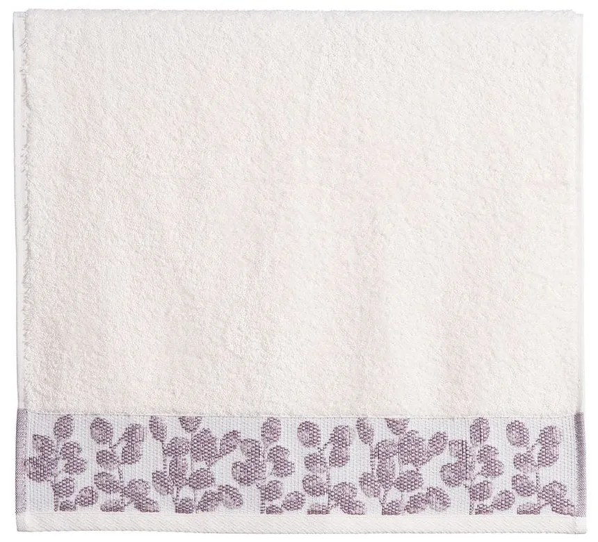 Πετσέτα Odete Ecru-Mauve Nef-Nef Homeware Προσώπου 50x90cm 100% Cotton