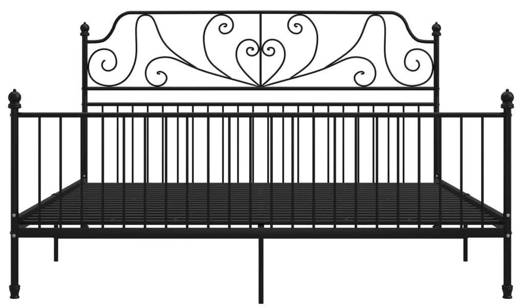 vidaXL Πλαίσιο Κρεβατιού Μαύρο 200 x 200 εκ. Μέταλλο