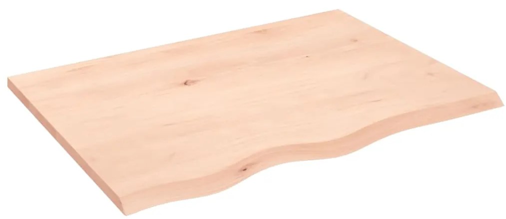 vidaXL Ράφι Τοίχου 80 x 60 x 2 εκ. από Ακατέργαστο Μασίφ Ξύλο Δρυός