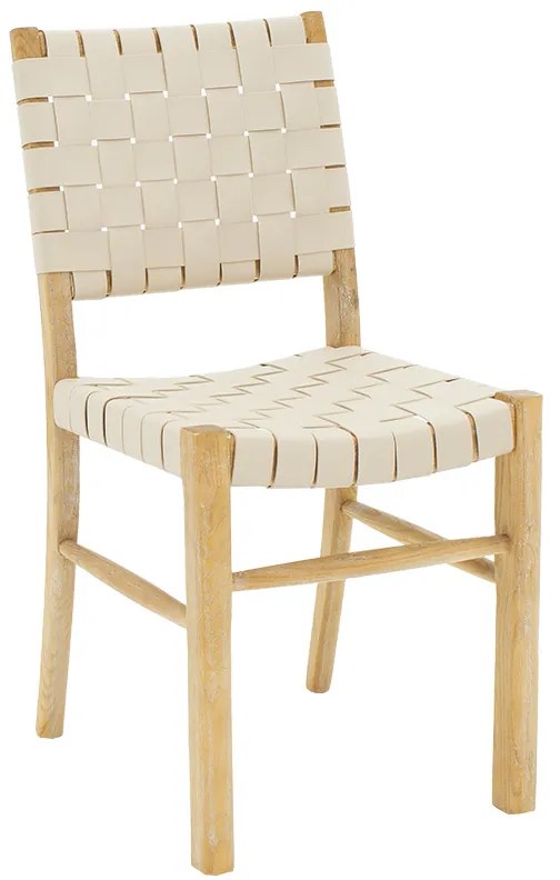 Intrahome Καρέκλα Brane Intrahome ξύλο sonoma antique-έδρα pu εκρού | SKU: INTRAPA-213111118