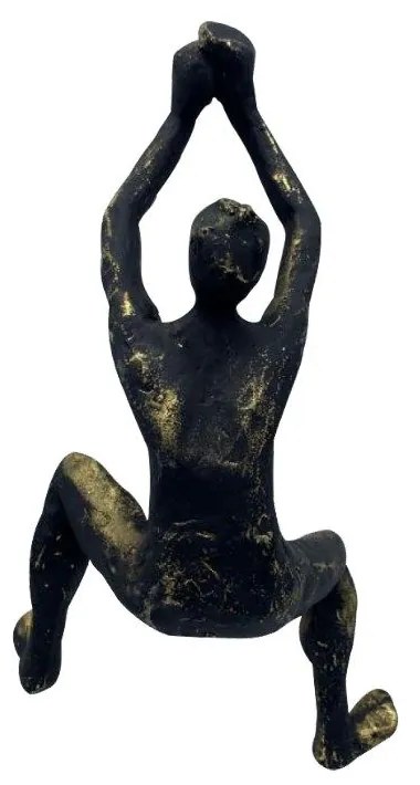 Διακοσμητική Φιγούρα Climber 3 021829 12,3x8,8xH22,8cm Antique Gold Polyresin