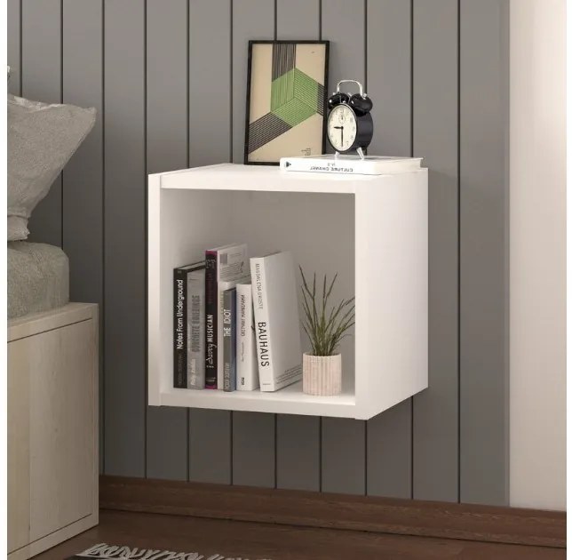 Κομοδίνο επιτοίχιο Beny Megapap λευκό 34x30,3x34εκ. GP041-0094,1-GP041-0094,1-Λευκό GP041-0094,1