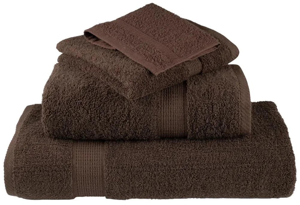 vidaXL Πετσέτες Σάουνας Premium SOLUND 4 τεμ. Καφέ 80x200 εκ. 600 γρ./μ²