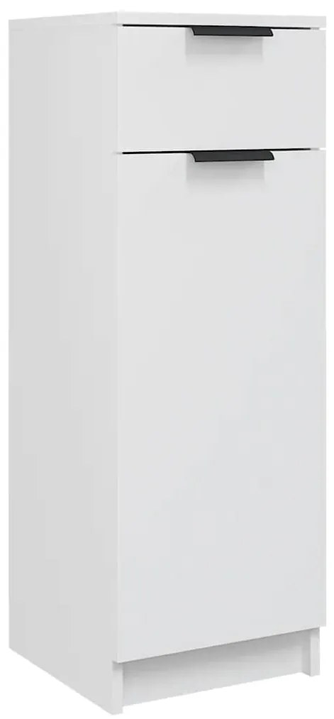 vidaXL Ντουλάπι Μπάνιου Λευκό 32 x 34 x 90 εκ. Επεξεργασμένο Ξύλο