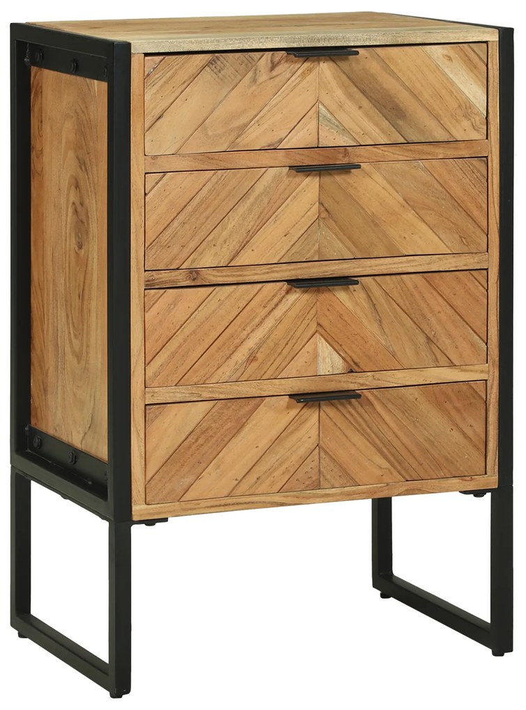 vidaXL Highboard 50x35x75 εκ Μασίφ Ξύλο Ακακίας
