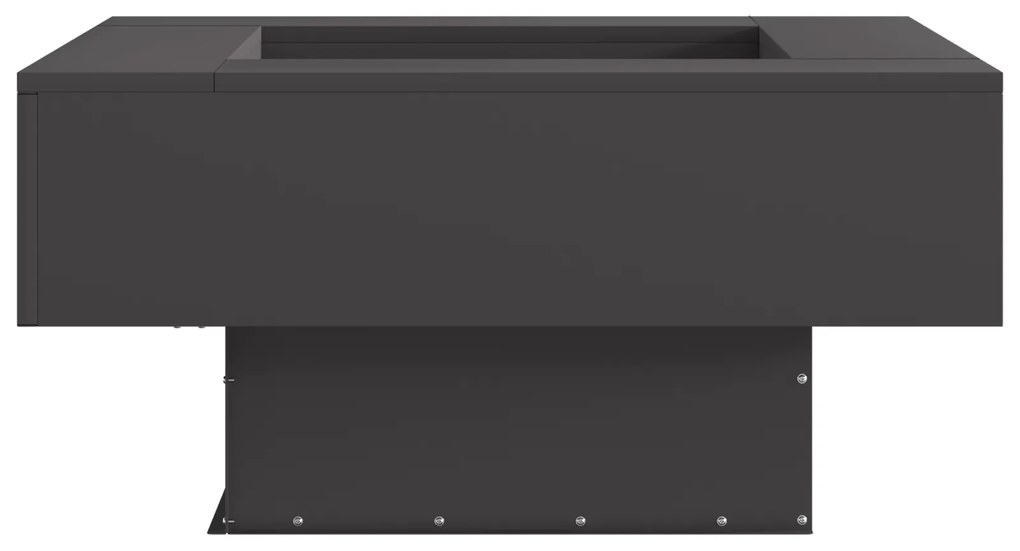 vidaXL Τετράγωνη Μαύρη Εστία Φωτιάς 80x80x40 εκ. από Ατσάλι