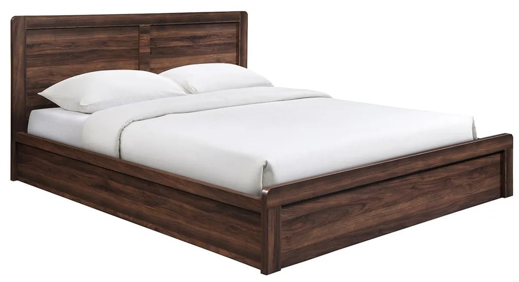 Κρεβάτι Διπλό CALIBER Καρυδί MDF 158x210x100cm (Για Στρώμα 150x200cm)