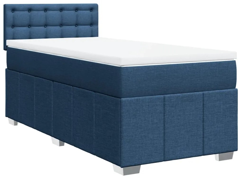 ΚΡΕΒΑΤΙ BOXSPRING ΜΕ ΣΤΡΩΜΑ ΜΠΛΕ 90X200 ΕΚ.ΥΦΑΣΜΑΤΙΝΟ 3289271