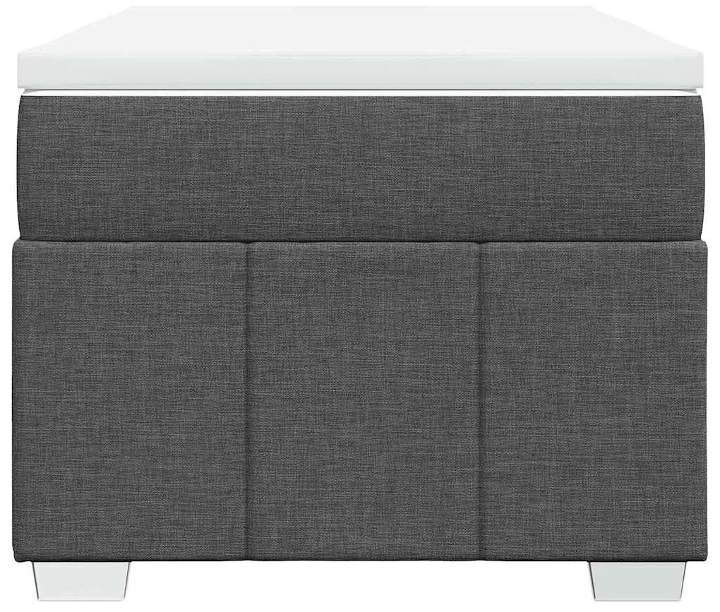 vidaXL Κρεβάτι Boxspring με Στρώμα Σκούρο Γκρι 100x200 εκ. Υφασμάτινο