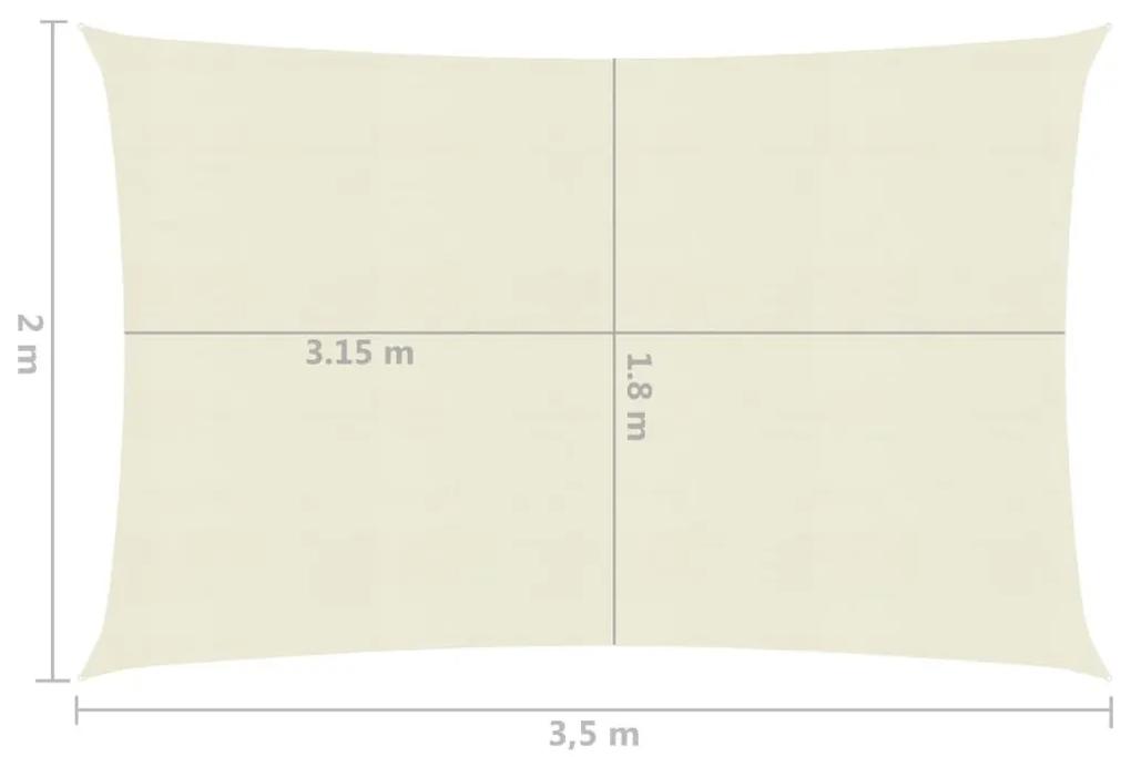 Πανί Σκίασης Κρεμ 2 x 3,5 μ. από HDPE 160 γρ./μ² - Κρεμ