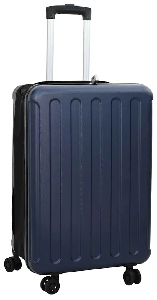 vidaXL Βαλίτσα με κλειδαριά Σκούρο Μπλε 43 x 27 x 66 εκ. ΑΒΣ Πλαστικό