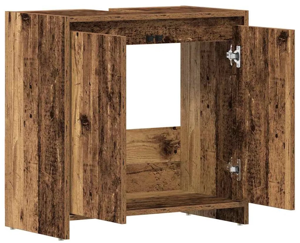 vidaXL Ντουλάπι Νιπτήρα Μπάνιου Παλιό Ξύλο 60x33x60 εκ