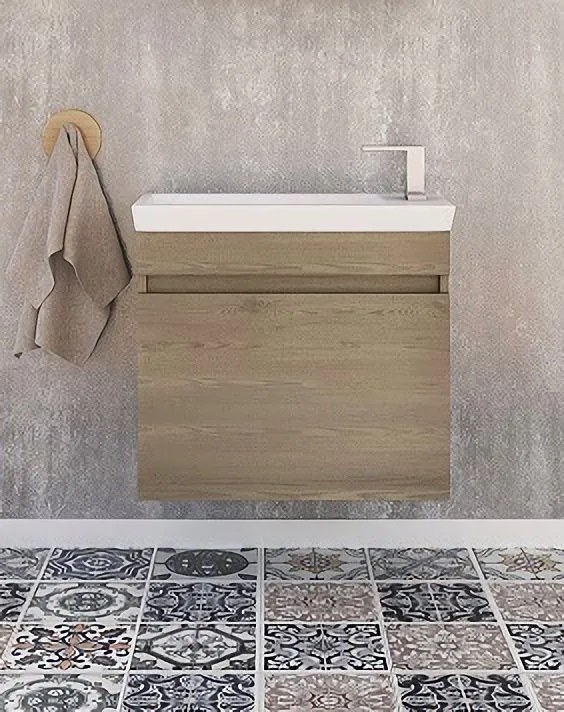 Πάγκος Κρεμαστός Drop Luxus 60-Φυσικό